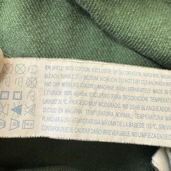 Forever 21 Green Denim Jean Army Military Jacket Patches Lightweight M - Picture 6 of 7